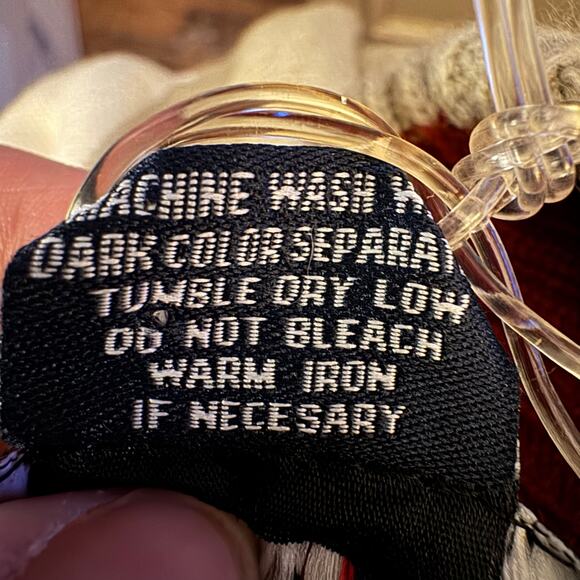 Ackers 2XL NWT Colorblock Sweater Crewneck Pullover Red Tan Ribbed - Picture 5 of 8